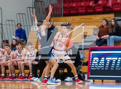 Thumbnail 2 in Hargrave vs Liberty Christian (2021 Chicken Express Holiday Extravaganza) photogallery.