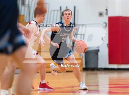 Thumbnail 3 in Hargrave vs Liberty Christian (2021 Chicken Express Holiday Extravaganza) photogallery.