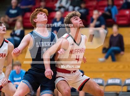 Thumbnail 1 in Hargrave vs Liberty Christian (2021 Chicken Express Holiday Extravaganza) photogallery.