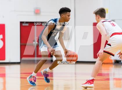 Thumbnail 1 in Hargrave vs Liberty Christian (2021 Chicken Express Holiday Extravaganza) photogallery.