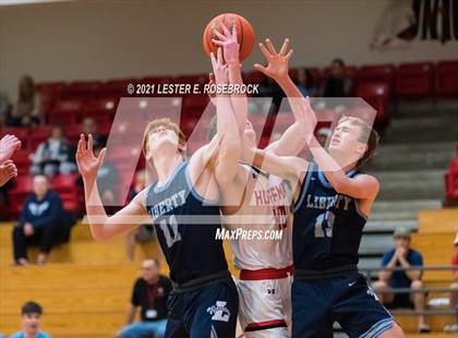 Thumbnail 3 in Hargrave vs Liberty Christian (2021 Chicken Express Holiday Extravaganza) photogallery.