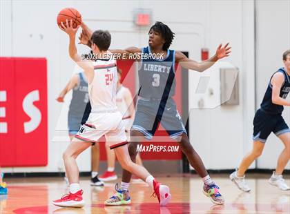 Thumbnail 2 in Hargrave vs Liberty Christian (2021 Chicken Express Holiday Extravaganza) photogallery.