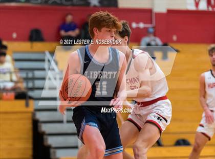 Thumbnail 1 in Hargrave vs Liberty Christian (2021 Chicken Express Holiday Extravaganza) photogallery.