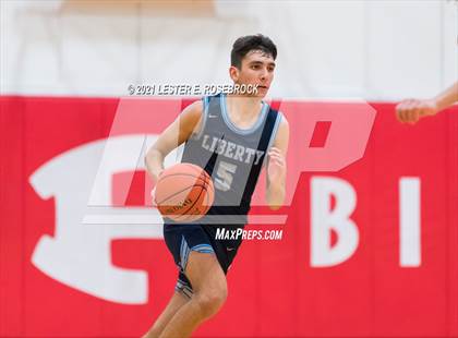 Thumbnail 1 in Hargrave vs Liberty Christian (2021 Chicken Express Holiday Extravaganza) photogallery.