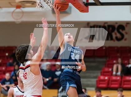 Thumbnail 1 in Hargrave vs Liberty Christian (2021 Chicken Express Holiday Extravaganza) photogallery.
