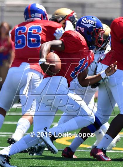Thumbnail 1 in St. Joseph Regional vs. Serra (Honor Bowl Series) photogallery.