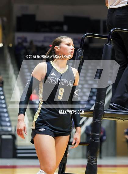 Thumbnail 2 in Iola vs. Crawford (UIL 2A D2 Volleyball Final) photogallery.