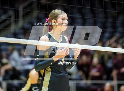Thumbnail 2 in Iola vs. Crawford (UIL 2A D2 Volleyball Final) photogallery.
