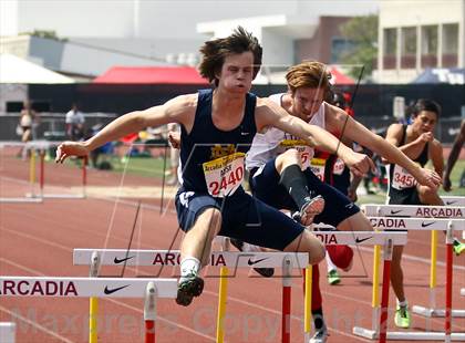 Thumbnail 2 in Arcadia Invitational (300 M Hurdles) photogallery.