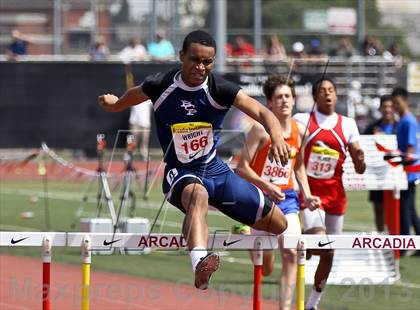 Thumbnail 3 in Arcadia Invitational (300 M Hurdles) photogallery.