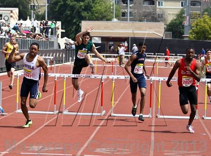 Thumbnail 3 in Arcadia Invitational (300 M Hurdles) photogallery.