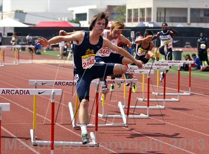 Thumbnail 3 in Arcadia Invitational (300 M Hurdles) photogallery.