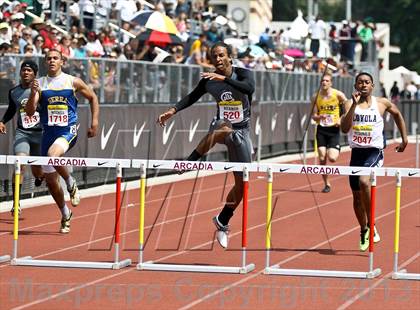 Thumbnail 3 in Arcadia Invitational (300 M Hurdles) photogallery.