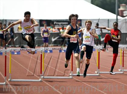 Thumbnail 3 in Arcadia Invitational (300 M Hurdles) photogallery.