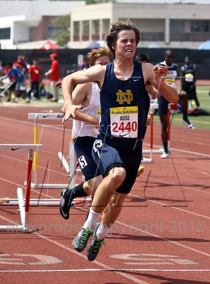Thumbnail 1 in Arcadia Invitational (300 M Hurdles) photogallery.
