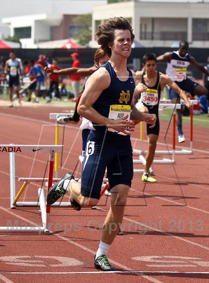 Thumbnail 3 in Arcadia Invitational (300 M Hurdles) photogallery.