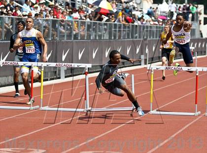 Thumbnail 2 in Arcadia Invitational (300 M Hurdles) photogallery.