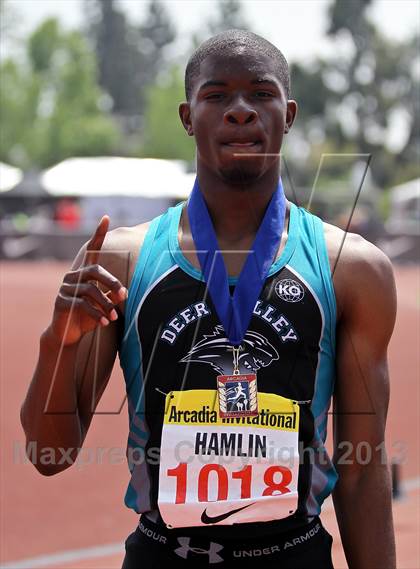Thumbnail 2 in Arcadia Invitational (300 M Hurdles) photogallery.