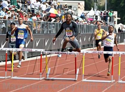 Thumbnail 1 in Arcadia Invitational (300 M Hurdles) photogallery.