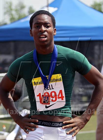 Thumbnail 1 in Arcadia Invitational (300 M Hurdles) photogallery.
