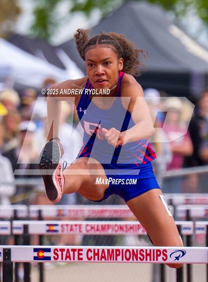Thumbnail 1 in CHSAA State Championships (100m Hurdles Final) photogallery.