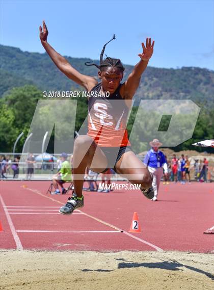 Thumbnail 2 in CIF CCS Trials (Girls Long Jump) photogallery.