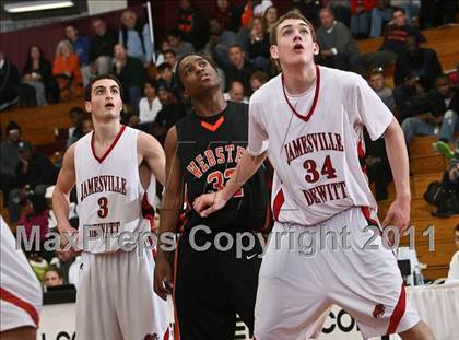Thumbnail 1 in Jamesville-DeWitt vs. Webster Groves (Spalding Hoophall Classic) photogallery.