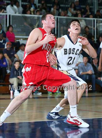 Thumbnail 1 in Mater Dei vs. St. John Bosco photogallery.