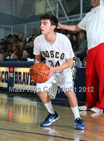 Thumbnail 2 in Mater Dei vs. St. John Bosco photogallery.
