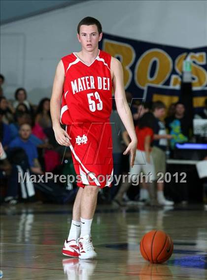 Thumbnail 2 in Mater Dei vs. St. John Bosco photogallery.
