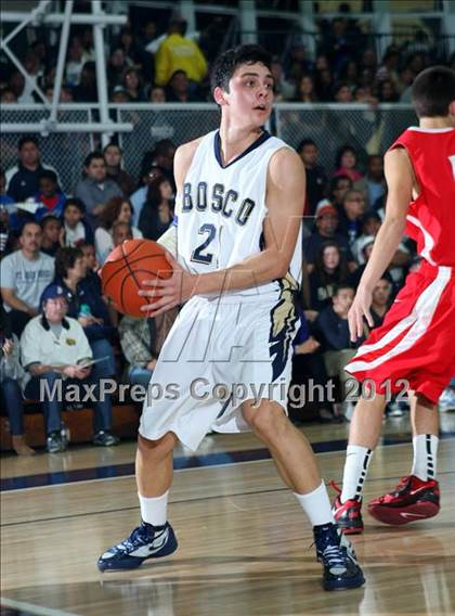 Thumbnail 2 in Mater Dei vs. St. John Bosco photogallery.