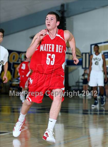 Thumbnail 2 in Mater Dei vs. St. John Bosco photogallery.