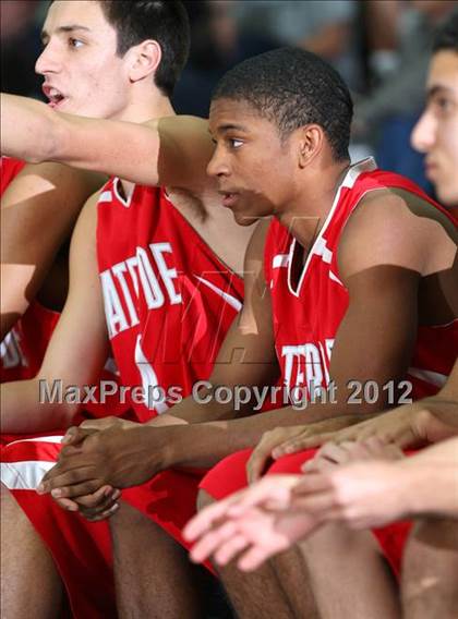 Thumbnail 2 in Mater Dei vs. St. John Bosco photogallery.