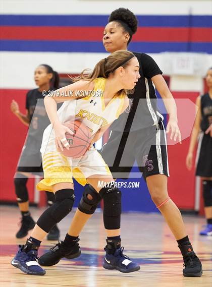 Thumbnail 3 in North Raleigh Christian Academy vs. Holly Springs (Jordan Falcons MLK Classic) photogallery.