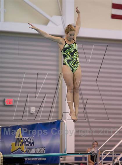 Thumbnail 2 in NYSPHSAA Girls Diving Final photogallery.