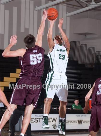 Thumbnail 3 in Lake Cowichan (British Columbia) vs St. Mary's (MaxPreps Holiday Classic) photogallery.
