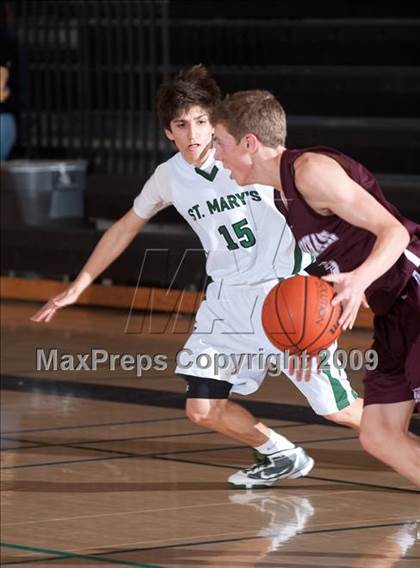 Thumbnail 2 in Lake Cowichan (British Columbia) vs St. Mary's (MaxPreps Holiday Classic) photogallery.