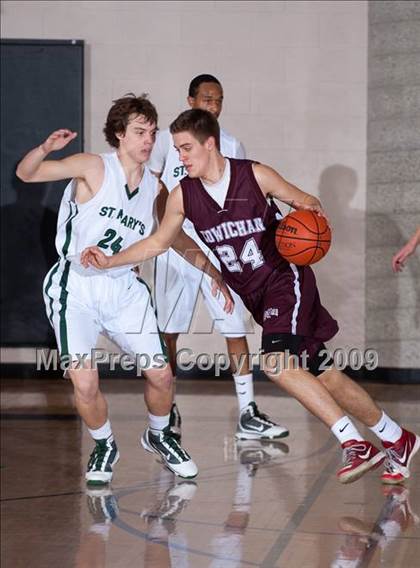 Thumbnail 2 in Lake Cowichan (British Columbia) vs St. Mary's (MaxPreps Holiday Classic) photogallery.