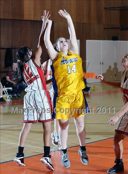 Thumbnail 2 in Verdugo Hills vs. Holy Martyrs Armenian (Poly Tournament) photogallery.
