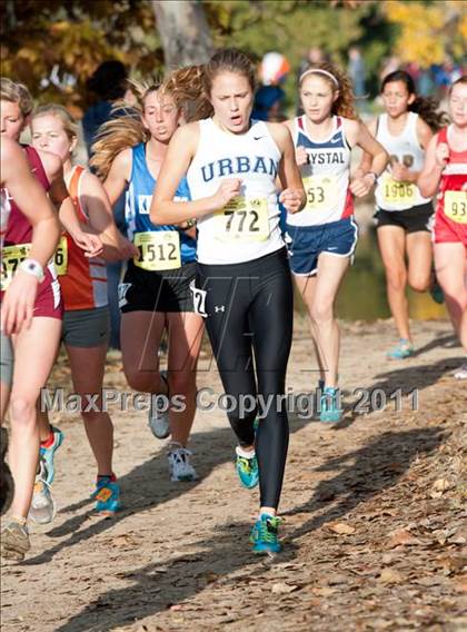 Thumbnail 2 in CIF State Cross Country Championships (Girls Division V) photogallery.