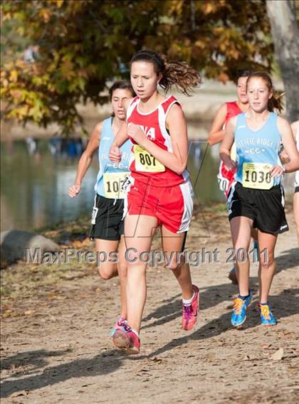 Thumbnail 1 in CIF State Cross Country Championships (Girls Division V) photogallery.
