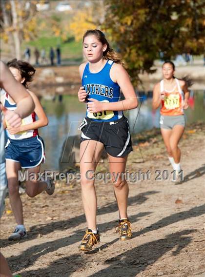 Thumbnail 2 in CIF State Cross Country Championships (Girls Division V) photogallery.