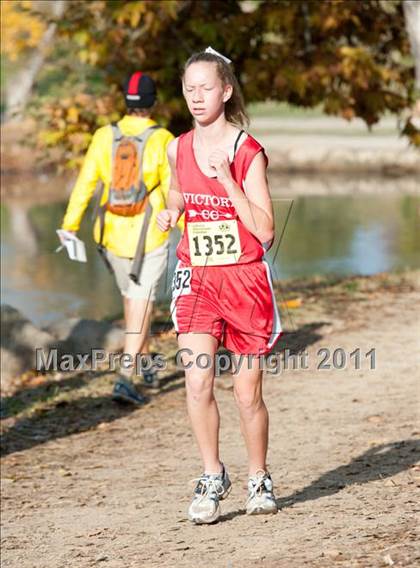 Thumbnail 2 in CIF State Cross Country Championships (Girls Division V) photogallery.