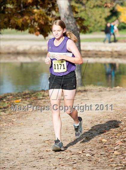 Thumbnail 2 in CIF State Cross Country Championships (Girls Division V) photogallery.