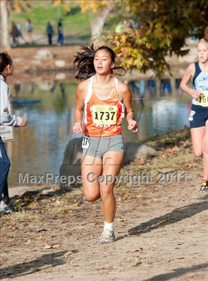 Thumbnail 3 in CIF State Cross Country Championships (Girls Division V) photogallery.