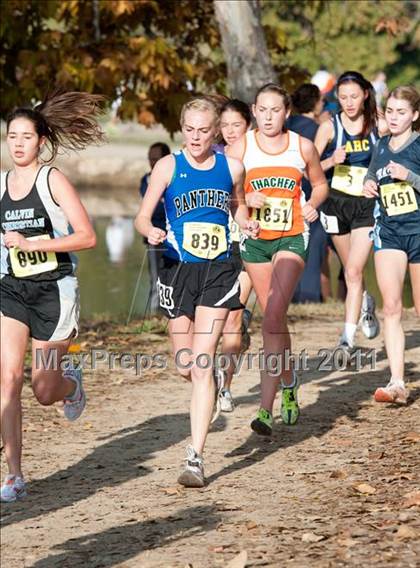 Thumbnail 1 in CIF State Cross Country Championships (Girls Division V) photogallery.
