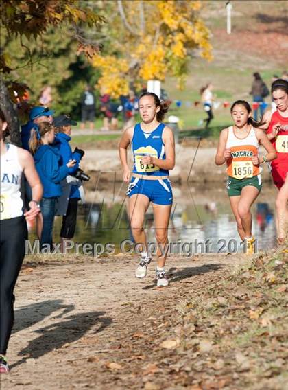 Thumbnail 1 in CIF State Cross Country Championships (Girls Division V) photogallery.