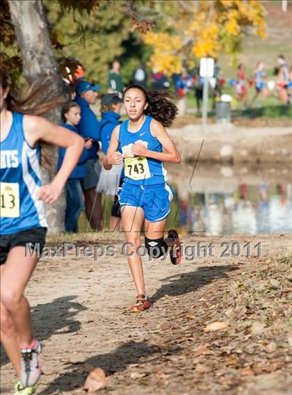 Thumbnail 3 in CIF State Cross Country Championships (Girls Division V) photogallery.
