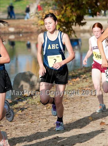 Thumbnail 3 in CIF State Cross Country Championships (Girls Division V) photogallery.