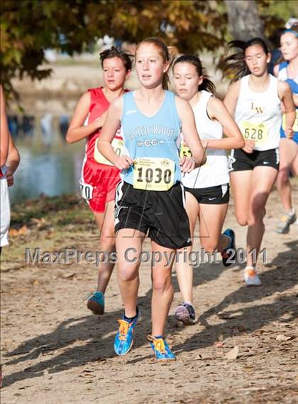 Thumbnail 2 in CIF State Cross Country Championships (Girls Division V) photogallery.